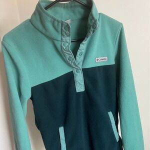 Women's Columbia Ladies' Snap Fleece Pullover Comfort Stretch Hand Pockets‎ XS